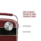 Saregama Carvaan Hindi - Portable Music Player with 5000 Preloaded Songs, FM/BT/AUX (Cherrywood Red)