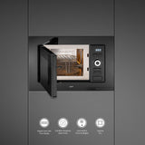 Kaff KMW 5PJ Builtin Microwave Oven for Kitchen 20 Litre with Child Lock Digital Clock & Time Display Microwave Grill Defrost & Combination Programming Mode Black