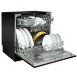 Faber 8 Place Dishwasher | 6 Wash Programs |Adjustable Upper Rack & Cutlery Tray | 8L Water/Cycle| FFSD 6PR 8S Ace Black