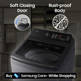 Samsung 8 Kg, 5 Star, Hygiene Steam, Ecobubble, Quick Wash, Soft Closing Door, Digital Inverter, Fully-Automatic Top Load Washing Machine (WA40F08H2CTL, In-Built Heater, Stainwash, Deep Charcoal)