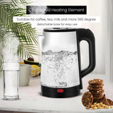 INALSA Electric Kettle Prism FS 1500 Watts|1.8 L|unique Cylindrical SS Body| Cordless Base|Easy Maintenance|Power Indicator Light(Black/Silver)