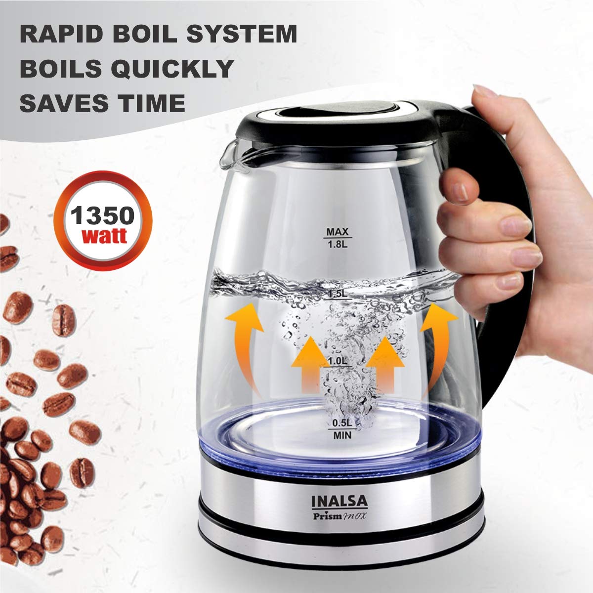 Inalsa Electric Kettle Prism Inox