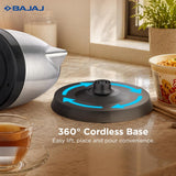 Bajaj KTX 1.8 Litre DLX Electric Kettle | 1350 Watts Kettle with Stainless Steel Body | Cordless Operation | Auto Shut-off Mechanism