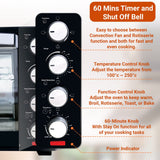 Inalsa Oven MasterChef 46SSRC OTG (46 Liter) with Motorised Rotisserie and Convection, 2000W, 4 Stage Heat Selection, Stainless-Steel Finish| Suitable For Big Families (Silver)