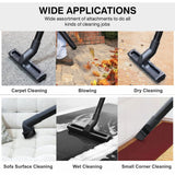 INALSA Wet and Dry Vacuum Cleaner for Home, 15 LTR Capacity,1400 W, 17 kPa Suction, Blower Function,HEPA Filter, Wet Vacuum Cleaner for Sofa, House Cleaning Machine,Stainless Steel Body (Micro WD15)