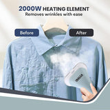 INALSA Standing Iron Garment Steamer-2000 W|Variable Control Knob |1.7 L Detachable Water Tank|Adjustable Iron Board|Vertical & Horizontal Steaming up to 30g/min|28 sec Fast Heating-STEAM MASTER PLUS