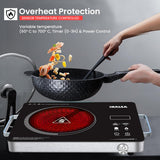 Inalsa 2200 W Induction Cooktop Touch Panel (Black, InfraChef 2200 Infrared Cooktop)