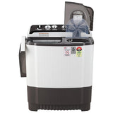 LG 8.0 Kg 5 Star Semi-Automatic Top Loading Washing Machine with Roller Jet Pulsator, Wind Jet Dry, Soak & Rat Away Technology (P8030SGAZ, Collar Scrubber & Rust Free Plastic Base, Dark Gray)