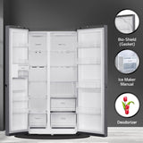 LG 650 L, 3 Star, S Frost Free Double Door Side by Side Refrigerator (GL-B257HDS3, Dazzle Steel, Express Freeze)