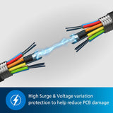 Philips HD4934/00 1300W Induction Cooktop with Triple MOV for 4kW surge protection with soft touch control