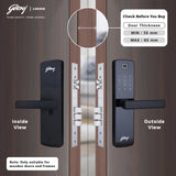 Godrej Smart Lock I Catus Connect I Digital Lock for Wooden Door |5 in 1 Access IWiFi I Fingerprint I RFID Card