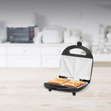 Kent Sandwich Maker, (16024), 700W, Non-Toxic Ceramic Coating Plate, Make 4 Sandwiches, Black, Standard