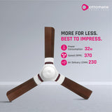 OTTOMATE Sense Connect with Smart BLDC Technology High Speed Ceiling fan with Remote (Mulberry Red | 1200 MM) (Pack of 1)