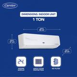 Carrier 1 Ton 3 Star AI Flexicool Inverter Split AC ( ESTER NEO+ Exi, CAI12ER3R34F0,White)
