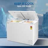 Haier 301 L Double Door Standard Deep Freezer (White, Convertible Freezer, HFC-320DM5, 5 Star)