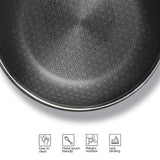 Arttdinox Stellar Stainless Steel Triply Frypan with Lid | Frying Pan | Etched nonstick PTFE | Non Stick Pan | Frying Pan Non Stick | Induction & Gas Base | Jindal Stainless, 24cm/1.8L, Silver