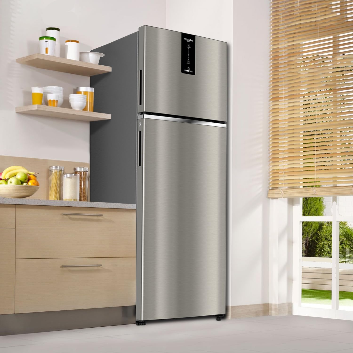 Whirlpool 308 L 3 Star Frost Free inverter Double Door Refrigerator (IF INV 355 TITAN STEEL(3S) CONV-TL)