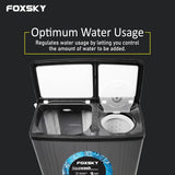 Foxsky 7.0 kg 5 Star Semi-Automatic Top Loading Washing Machine Appliance (2024 Model, Powerful Motor, Effective Wash Pulsator, 1370 RPM & Castors)(Aqua Wash 7.0KG)