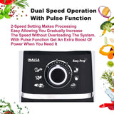 INALSA Food Processor with Atta Kneader 800 Watts|1.4L Processing Bowl 7 Accessories including Dough Maker Electric Chopper,French Fry Cutter, Slicer,Shredder,Meat Mincer Dough Maker Machine, Easy Prep