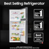Samsung 330 L, 3 Star, Convertible 5-in-1, Digital Inverter, Frost Free Double Door, WiFi Enabled Bespoke AI Refrigerator (RT34DG5A4DS8HL, Elegant Inox, Silver)