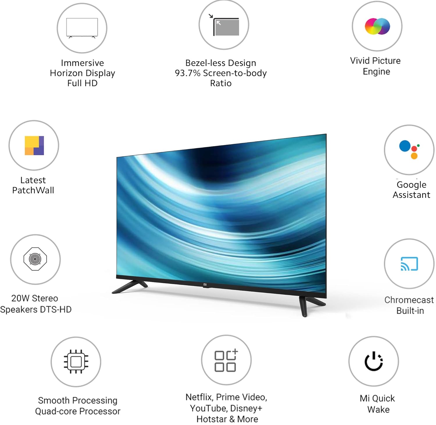 MI 100 cm (40 inches) Horizon Edition Full HD Android LED TV 4A | L40M6-EI