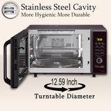 LG 28 L Convection Microwave Oven (MC2886BRUM, Black, Auto Cook Menu, Stainless steel cavity, Pasteurized Milk, 360° Motorised Rotisserie for Bar-be-queing, Indian Cuisine, Tandoor Se & Diet Fry)