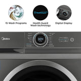 Midea 8Kg/5Kg 5 Star Inverter Fully Automatic Washer Dryer (Mf100D80B/T-In, Titanium Silver, Inbuilt Heater) - Front Load
