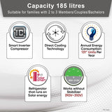 LG 185 L 5 Star Inverter Direct-Cool Single Door Refrigerator (GL-D201ASEU, Scarlet Euphoria, Base stand with drawer)