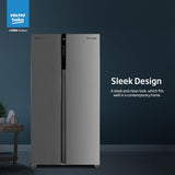 Voltas Beko, A Tata Product 563 L Side by Side Frost Free Refrigerator with ProSmart Inverter Compressor (RSB585/FPV300RXID, INOX steel, Active Fresh Blue Light)