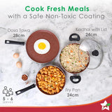 Wonderchef Tivoli 4 Pcs Cookware Set Red