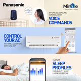 Panasonic 1.0 Ton 5 Star Premium Wi-Fi Inverter Smart Split AC (Matter Enabled, Higher Airflow, Copper Condenser, 7in1 Convertible, True AI, 4-Way, PM 0.1 Filter, CS/CU-NU12AKY5W, White)