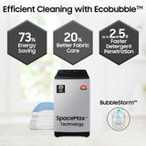 Samsung 8 Kg, Eco Bubble Technology with Super Speed, Soft Closing Door, Fully-Automatic Top Load Washing Machine (WA80BG4545BYTL, Lavender Gray)