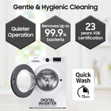 Samsung 8 kg, 5 Star, Digital Inverter, Motor, Fully-Automatic Front Load Washing Machine (WW80T4040CE1TL, Hygiene Steam, White)
