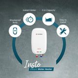 Candes 3L InstoWH1CC Wall Water Heater - Instant Geyser