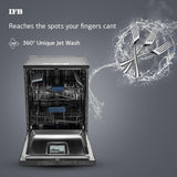 IFB 14 Place Settings with DeepClean® Technology Freestanding Dishwasher (Neptune VX14, Inox Grey, 70° Hot Water Wash with Hygienic Steam Drying)