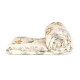 Livpure Smart Reversible AC Quilt Blanket Comforter King Size Biege Floral|90X86 Inches LSH-CFT-BEFLO-211
