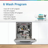 BOSCH SMS46KI03I Free Standing 14 Place Settings Intensive Kadhai Cleaning| No Pre-rinse Required Dishwasher