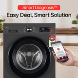 LG 7 Kg, 5 Star, Direct Drive Technology, Steam Wash, 6 Motion DD, Fully-Automatic Front Load Washing Machine (FHB1207Z2M, Allergy Care, In-Built Heater, Touch Panel, Middle Black)