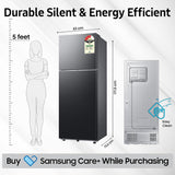 Samsung 330 L, 3 Star, Convertible 5-in-1, Digital Inverter, Frost Free Double Door, WiFi Enabled Bespoke AI Refrigerator (RT34DG5A4DBXHL, Luxe Black)