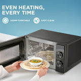 Midea 20L Solo Microwave Oven (MMO20CXAMMPEBK, Black, 5 power levels & Defrost function)