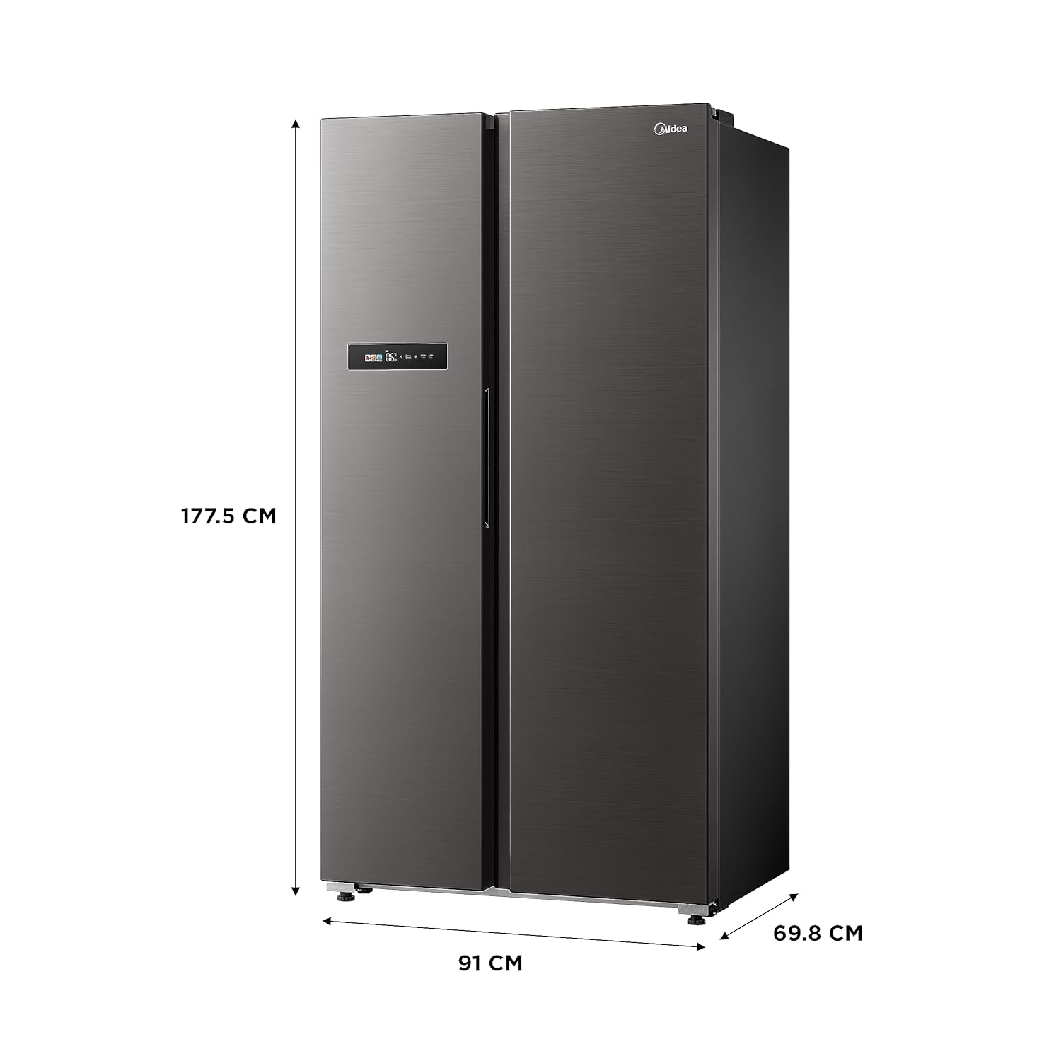 MDRS791MIF28IND, Midea, Side by Side , 592 L, Inverter, Jazz Black,WiFi (open Box Like New)