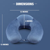 Livpure Travel Neck Pillow | 12x12 inches | Memory Foam Fill| Portable, Durable & Breathable | Standard Size 12inch x 12inch LSHB2B-NECKPILLOW_BLU_MASK