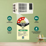 Blue Star 0.8 Ton 3 Star Fixed Speed Window AC ( WFD309L, White)