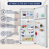 Electrolux 573L Frost Free Inverter Double Door Refrigerator, Top Freezer, TasteLockAuto & TasteGuard Technology, Arctic Silver Steel, UltimateTaste 500, ETE5700C-A | Open Box like New |