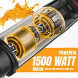 INALSA Hand Blender 1500Watts|Silent DC Copper Motor|Variable Speed with Stepless Technology|Anti-Splash Technology| Detachable Stainless Steel Stem-Robot INOX 1500 Nero