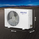 Voltas 1 ton 3 Star Inverter Split AC (Copper, 4-in-1 Adjustable Mode, Anti-dust Filter, 123V CAE, White)