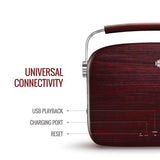 Saregama Carvaan Hindi - Portable Music Player with 5000 Preloaded Songs, FM/BT/AUX (Cherrywood Red)