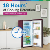 Bosch 207 L, 3 star, Smart Inverter, Direct-Cool Single Door Refrigerator, Feather Wine (CST20W33NI)|18 Hrs Cooling Retention |Super Freeze |Largest Vegetable Box| Beverage Space | 2.5x Faster Cooling