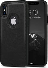 Apple iPhone X / XS Leather Case - Black