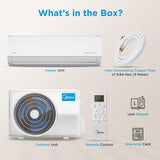 Midea Carrier 1Ton 3 Star, New Star Rated, Wifi Inverter Split AC with 6-in-1 Convertible Cooling, Turbo Mode, Heavy Duty Cooling at 52℃, Auto Clean&HD+PM 2.5 Filter(Copper, AC 1Ton MAI12SD3R36W0, White)